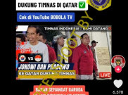 [HOAKS atau FAKTA]: Jokowi dan Prabowo Terbang ke Qatar Dukung Timnas U-23
