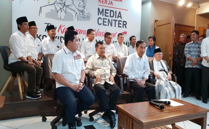 Erick Thohir dalam pengumuman Ketua TKN Jokowi-Ma'ruf