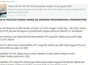 [HOAKS atau FAKTA]: Pemprov Nonaktifkan KTP Warga yang Tak Tinggal di Jakarta