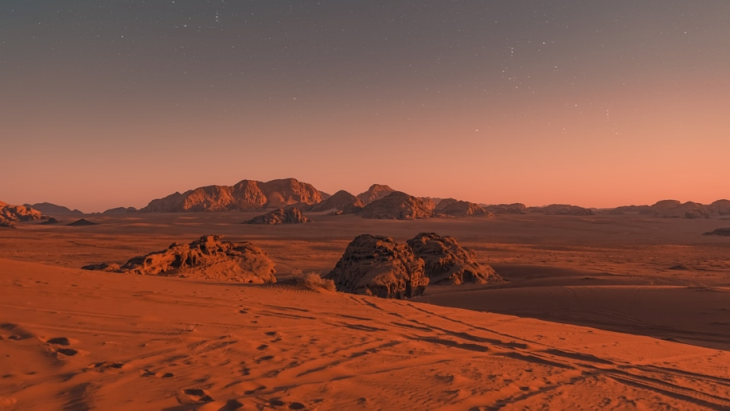 Medan magnet Planet Mars relatif lemah dan sporadis. (Foto: Unsplash/Daniele Colucci)