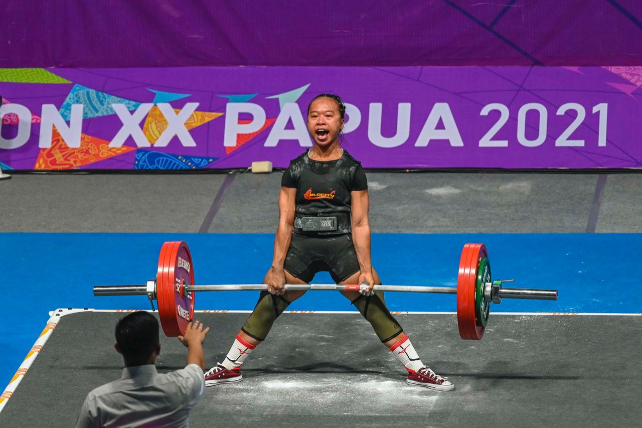 Atlet cabor angkat berat Susi Susanti. (Foto: PB PON XX Papua)