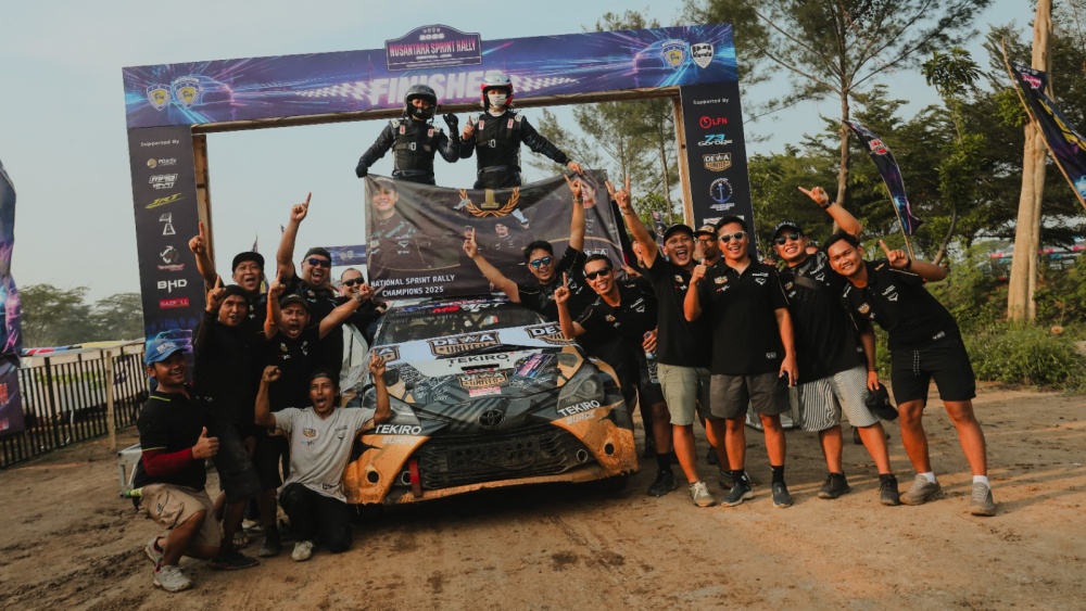 Dominasi Tak Terbantahkan, Dewa United Motorsports Juarai Kejurnas Sprint Rally 2025