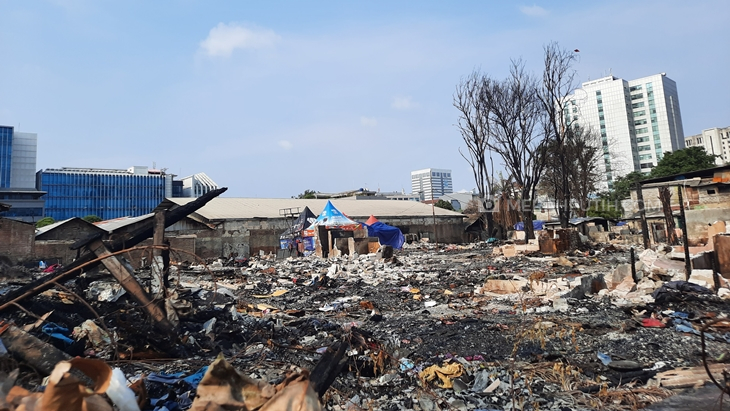 Warga Tolak Bangunan Liar di Tanah Pertamina Bekas Kebakaran