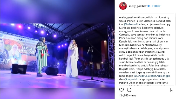 Konser amal Melly Goeslaw. (Instagram/Melly Goeslaw)