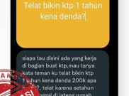 [HOAKS atau FAKTA]: Telat Bikin KTP Denda Rp 200 Ribu