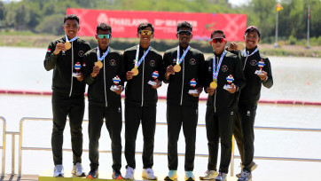 SEA Games 2025 Thailand: Tim Dayung Putra Indonesia Raih Medali Emas Quadruple Sculls 