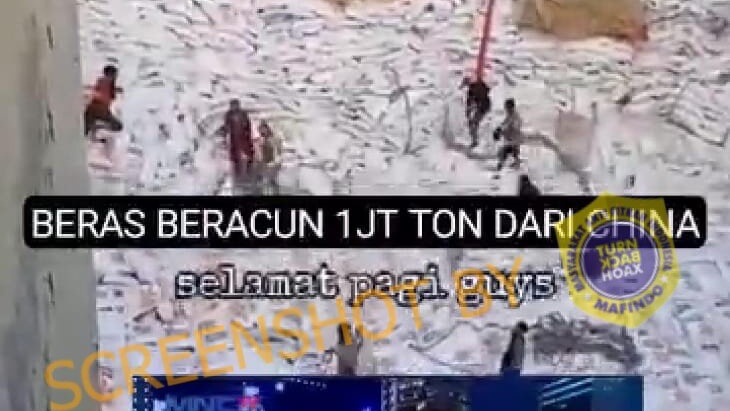 [HOAKS atau FAKTA] : 1 Juta Ton Beras Beracun Didatangkan dari Luar Negeri