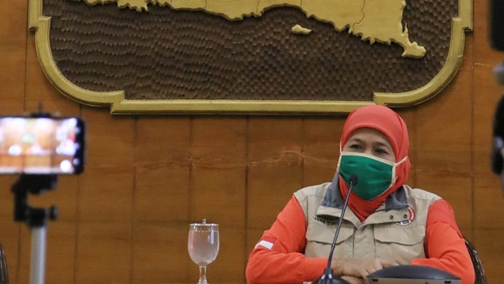 Gubernur Jatim Khofifah Indar Parawansa ungkap perkembangan pandemi Covid-19