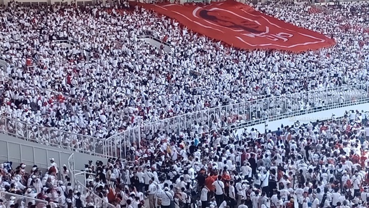 Jumlah massa kampanye Jokowi-Ma'ruf di SUGBK. (Foto: MP/Kanugrahan)