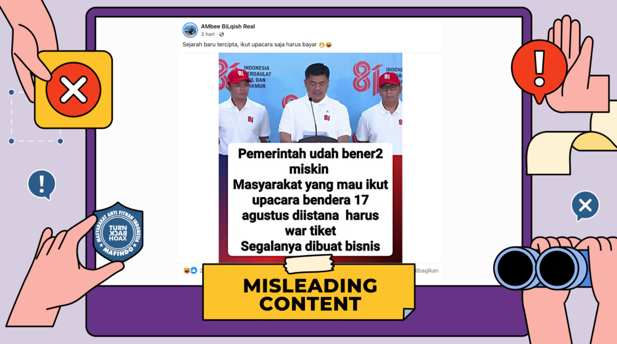 [HOAKS atau FAKTA]: Ikut Peringatan HUT RI di Istana Negara Harus Bayar