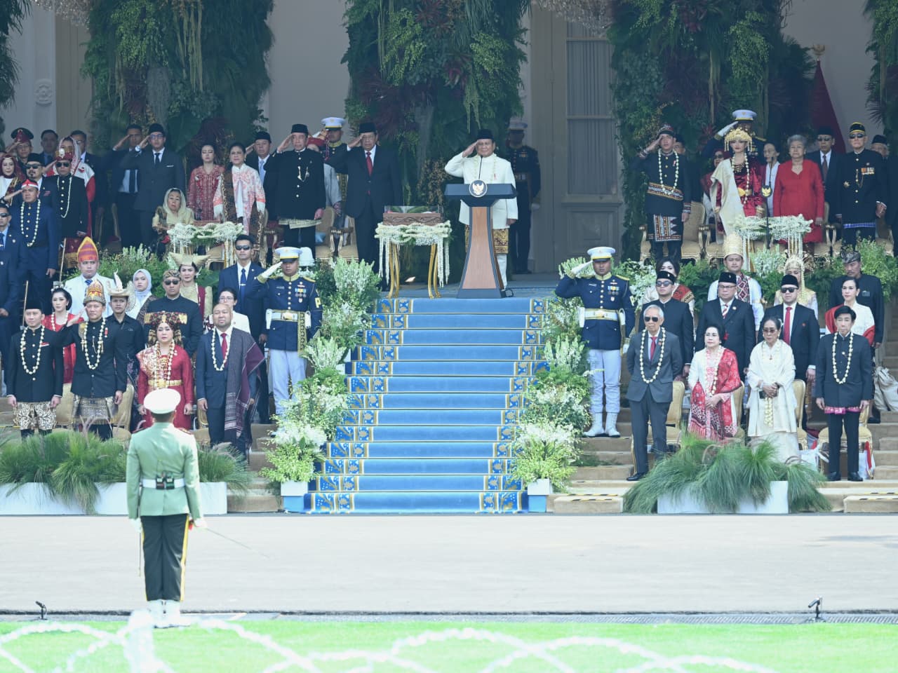Momen Upacara Peringatan Detik-detik Proklamasi di Istana Merdeka Jakarta