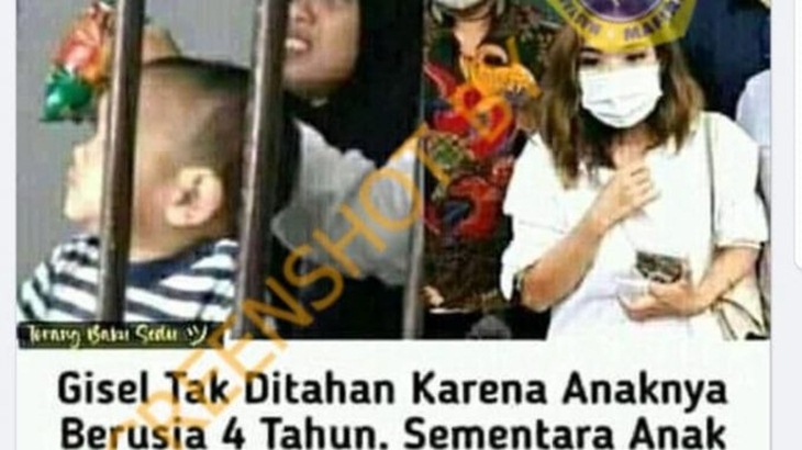 [HOAKS atau FAKTA]:  Anak 4 Tahun Ikut Ibunya Dipenjara