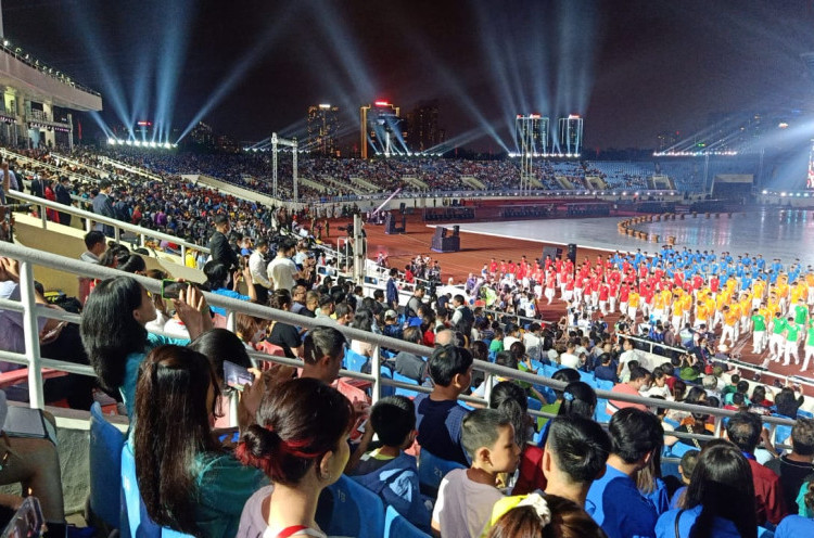 Stadion My Dinh Hanoi Mulai Dipadati Jelang Opening Ceremony SEA Games 2021