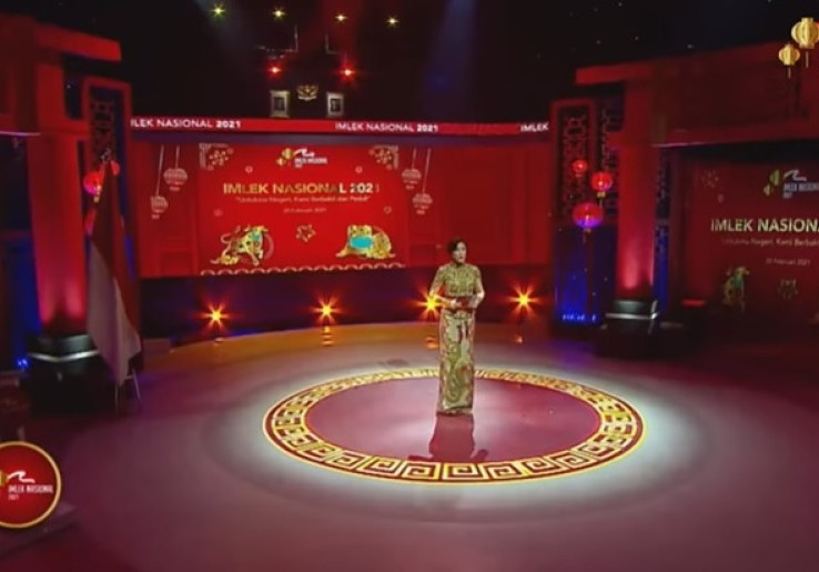Olga Lidya Sukses Pandu Imlek Nasional 2021