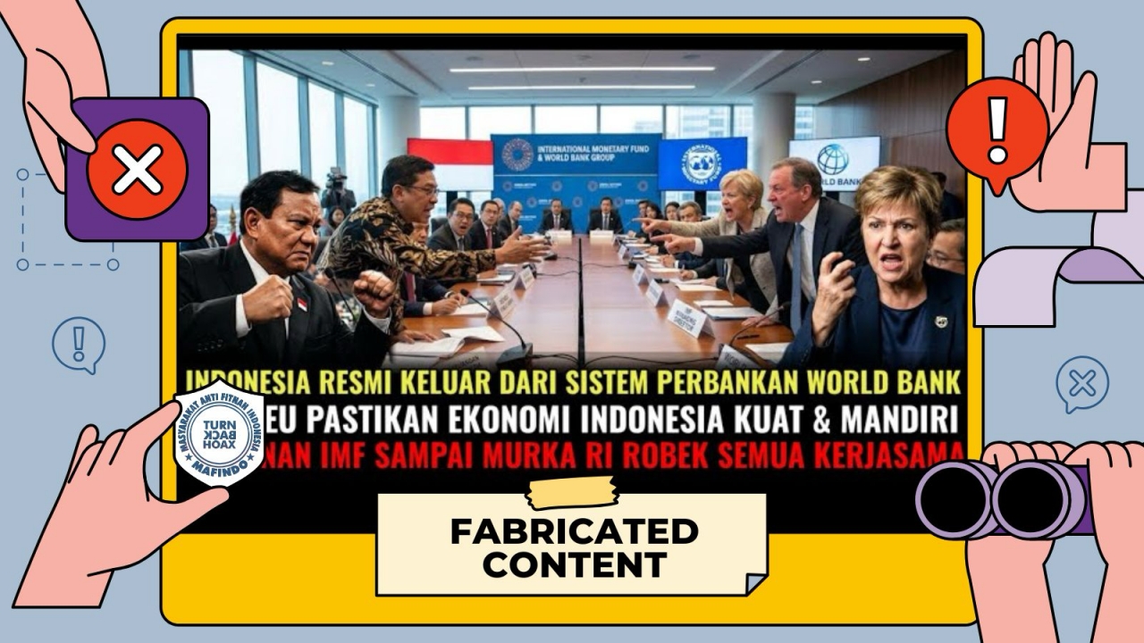 [HOAKS atau FAKTA]: Indonesia Resmi Keluar dari Keanggotaan World Bank