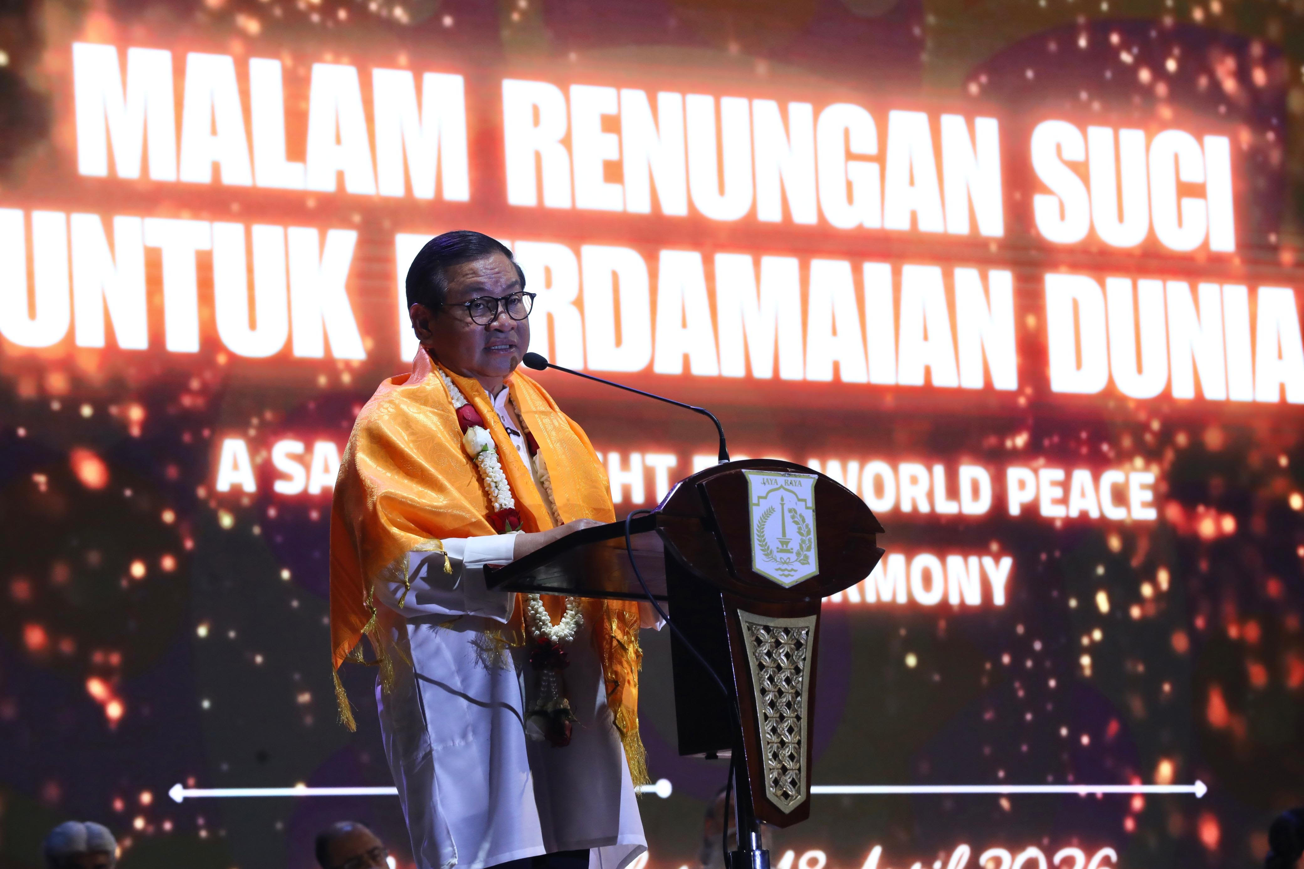 Gubernur Pramono Gaungkan Perdamaian Dunia dari Monas, Ingatkan Prinsip Ahimsa