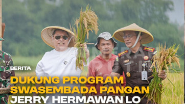 Dukung Program Swasembada Pangan, Jerry Hermawan Lo Bersama TNI AD Panen Raya