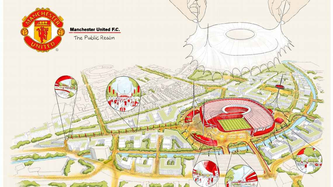 Penampakan kompleks stadion baru Manchester United