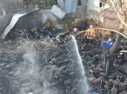 Ratusan Motor Barang Bukti Laka Lantas di Sukoharjo Terbakar