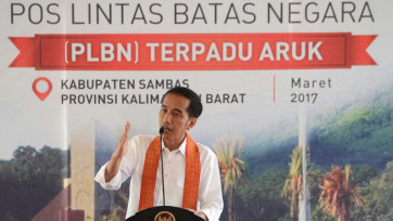 Jokowi Resmikan PLBN Terpadu Aruk