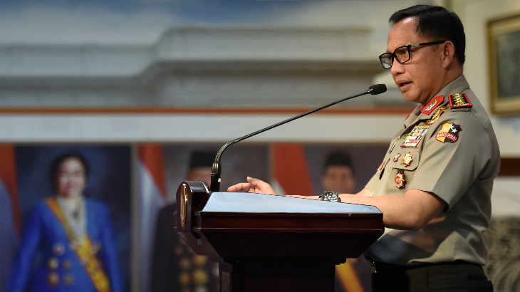 Kapolri Pimpin Upacara Kenaikan Pangkat 23 Pati