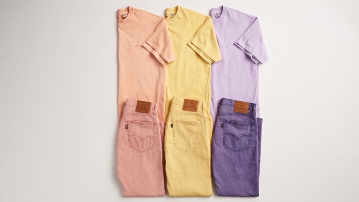 Pewarna alami menghasilkan warna pastel. (Foto: Levi's)