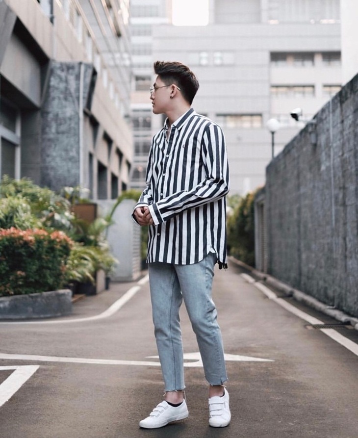Eggy Alexander dengan gaya kemeja flanel. (Foto: istylei.id)