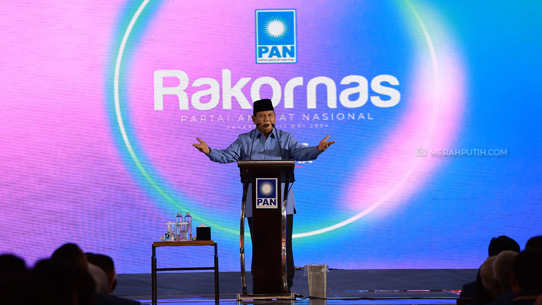 Hadir di Rakornas PAN, Prabowo Bicara Pentingnya Kesetiaan