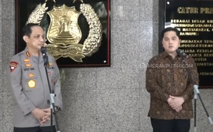Erick Thohir: Inpres Pelibatan TNI-Polri Bukan untuk Takuti Masyarakat
