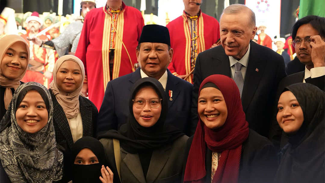 Sapa Mahasiswa Indonesia di Turki, Prabowo Didampingi Erdogan 