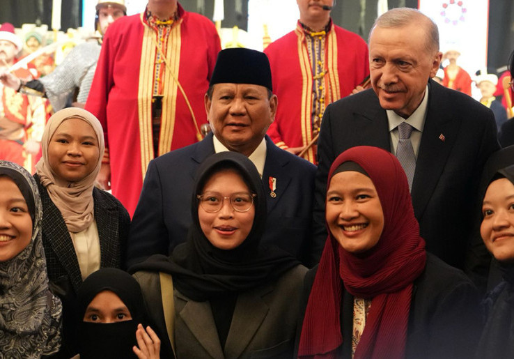Sapa Mahasiswa Indonesia di Turki, Prabowo Didampingi Erdogan