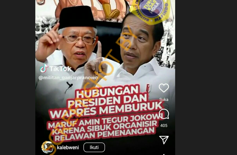 [HOAKS atau FAKTA]: Hubungan Presiden dan Wapres Memburuk