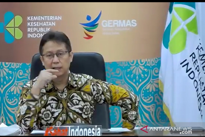 Menteri Kesehatan RI Budi Gunadi Sadikin saat menyampaikan pernyataan pers secara virtual yang dipantau dari Jakarta, Selasa (24/8/2021). (ANTARA/Andi Firdaus).