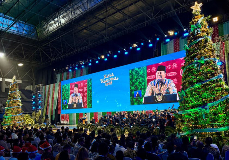 Momen Presiden Prabowo Subianto Hadiri Perayaan Natal Nasional 2025 di Jakarta