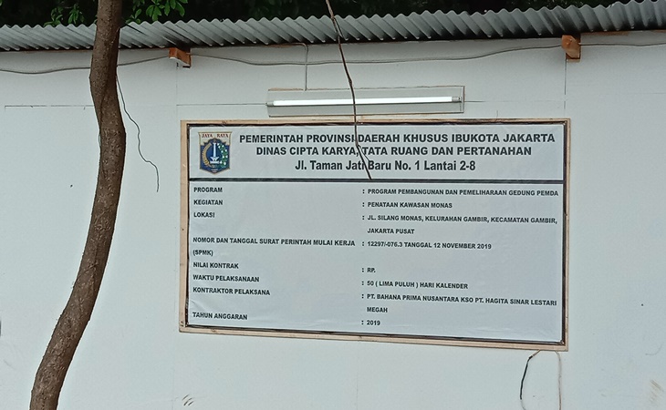 Plang revitalisasi kawasan Monas oleh Pemprov DKI Jakarta