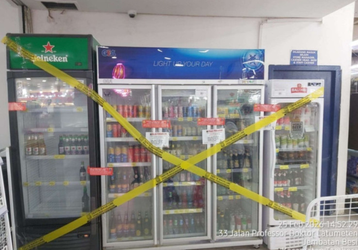 Pemprov DKI Segel Outlet HMI di Jakbar, Jual Miras Golongan A Tanpa Izin