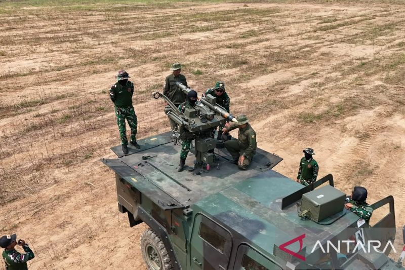 Tentara AS dan Indonesia Berlatih Tembak Drone di Sumatera Selatan