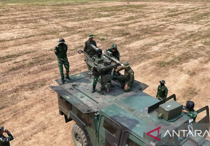Tentara AS dan Indonesia Berlatih Tembak Drone di Sumatera Selatan