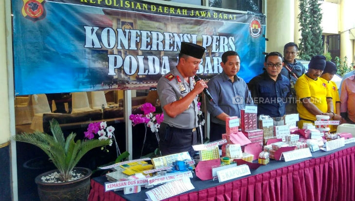 Ditreskrimsus Polda Jabar Ungkap Kasus Pemalsuan Kosmetik
