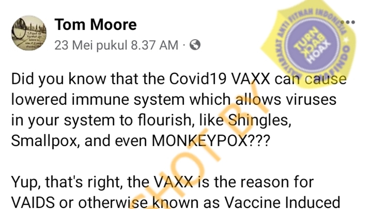 [HOAKS atau FAKTA]: Vaksin COVID-19 Dapat Sebabkan AIDS sampai Cacar Monyet