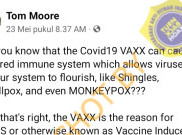 [HOAKS atau FAKTA]: Vaksin COVID-19 Dapat Sebabkan AIDS sampai Cacar Monyet