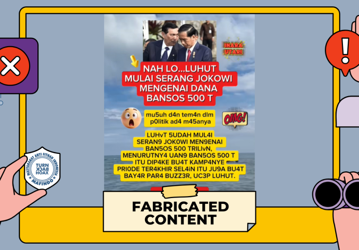 [HOAKS atau FAKTA]: Dana Bansos Rp 500 Triliun Dipakai untuk Bayar Buzzer Kampanye Buat Jokowi
