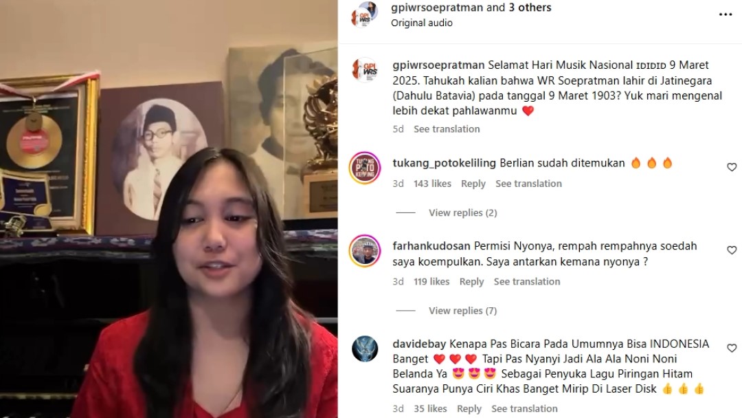 Kenalan dengan Antea Putri Turk, Si Pemilik Suara Empuk yang Menyanyikan Ulang Lagu 'Indonesia Tjantik' Karya WR Soepratman