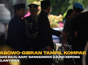 Prabowo-Gibran Tampil Kompak dengan Baju Adat Bangsawan Ujung Serong di Pelantikan