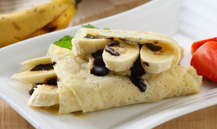 Crepes Pisang Cokelat Mengawali Hari dengan Manis