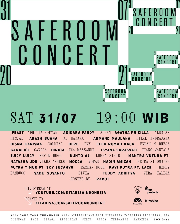Armand Maulana, Efek Rumah Kaca, Hingga .FEAST Siap Ramaikan ‘Safe Room Concert’