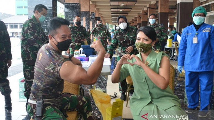 Seluruh Prajurit TNI AD Selesai Divaksin COVID-19 pada April