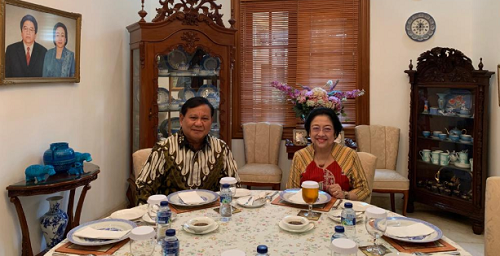 Begini Suasana Makan Siang Bareng Megawati dan Prabowo