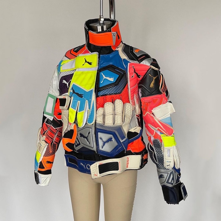 PUMA D Nicole McLaughlin Ciptakan Jaket Upcycle dari Sarung Tangan Kiper