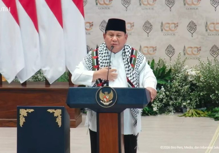 Pekik 'Free Palestine' Presiden Prabowo Guncang Peringatan 100 Tahun Gontor  